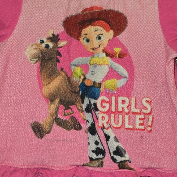 Disney Pixar Toy Story 2 Pink Jessie Girls Rule Kids Pajama Set LOT P - Picture 3 of 6